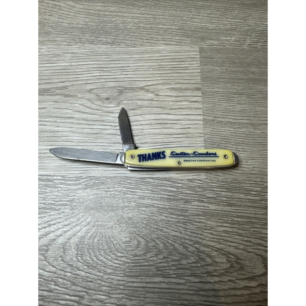 VTG.  2 BLADE KNIFE‎ ADVERTISING SENTER-SANDERS TRACTOR CORPORATION "THANKS" - Picture 3 of 11